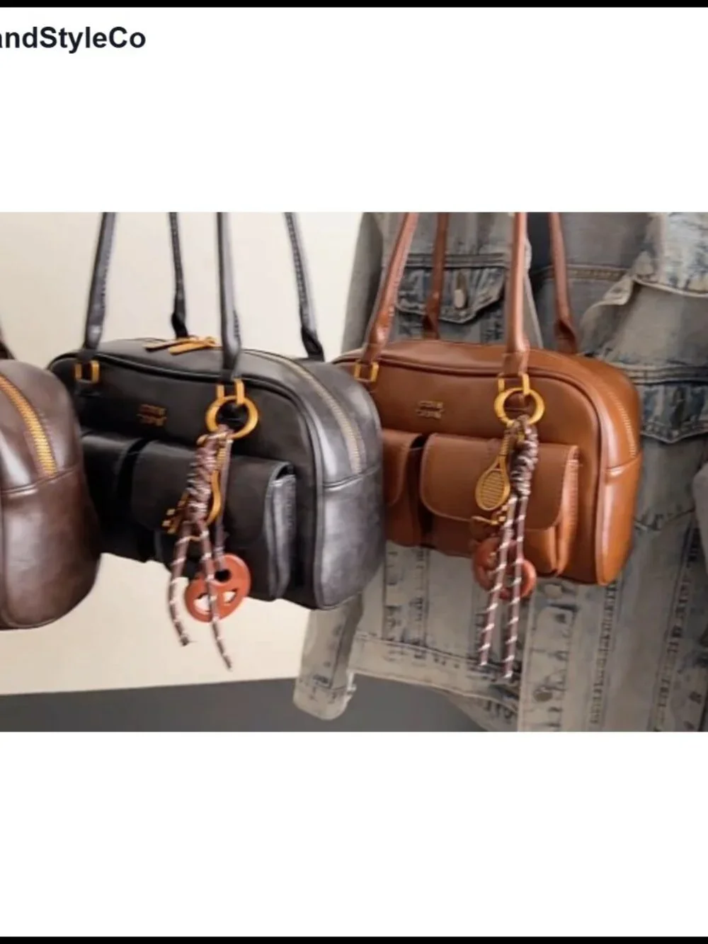 Women Hobo Tote Shoulder Bag Y2K Vintage Top Handle PU Leather Purse